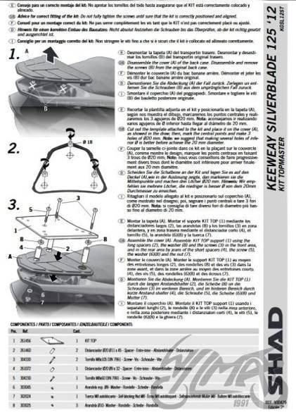Stelaż kufra tył shad do keeway silver blade - zdjęcie 2