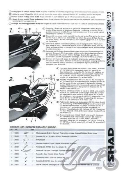 Stelaż kufra tył shad do kymco xcting 400 - zdjęcie 2