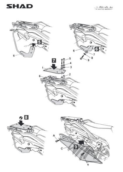 Stelaż kufra tył shad do suzuki v-strom 800 de - zdjęcie 2