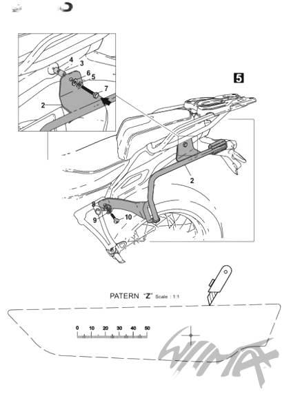 Stelaż kufra bocznego 3p do voge 525 dsx - zdjęcie 2