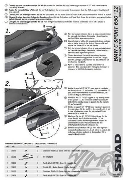 Stelaż kufra tył shad do bmw c600 sport | KSHW0CS62ST