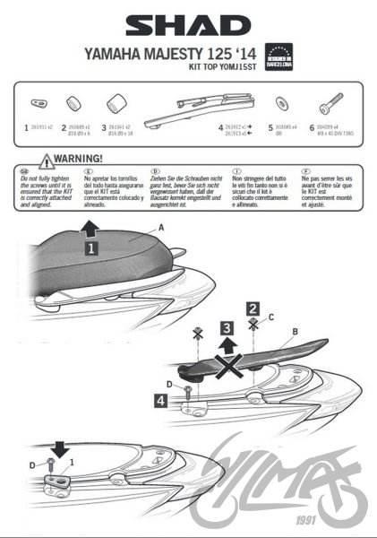 Stelaż kufra tył shad do yamaha majesty s 125 - zdjęcie 3