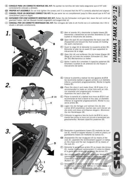 Stelaż kufra tył shad do yamaha t-max 530 - zdjęcie 5