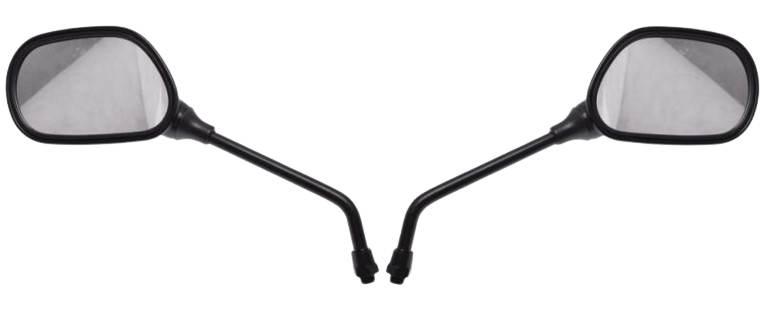 Lusterko owal czarne m8 mp101-l | LU00671