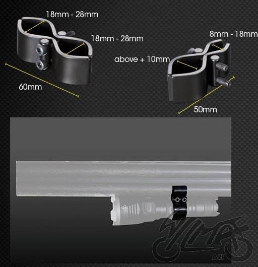 Uchwyt latarki 0.3" 1.1" na broń nitecore gm03 - zdjęcie 2