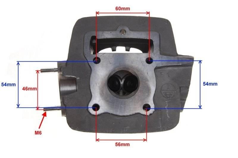 Głowica cylindra romet zetka 4t 50ccm | RZK0040B - zdjęcie 3