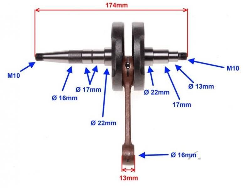 Wał korbowy simson s50 import | SH0001 - zdjęcie 2