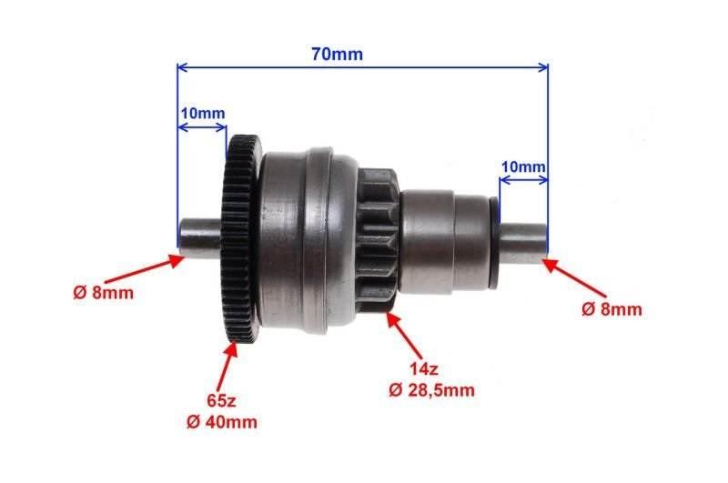 Sprzęgło bendix rozrusznika gy6 4t | STD02641 - zdjęcie 4