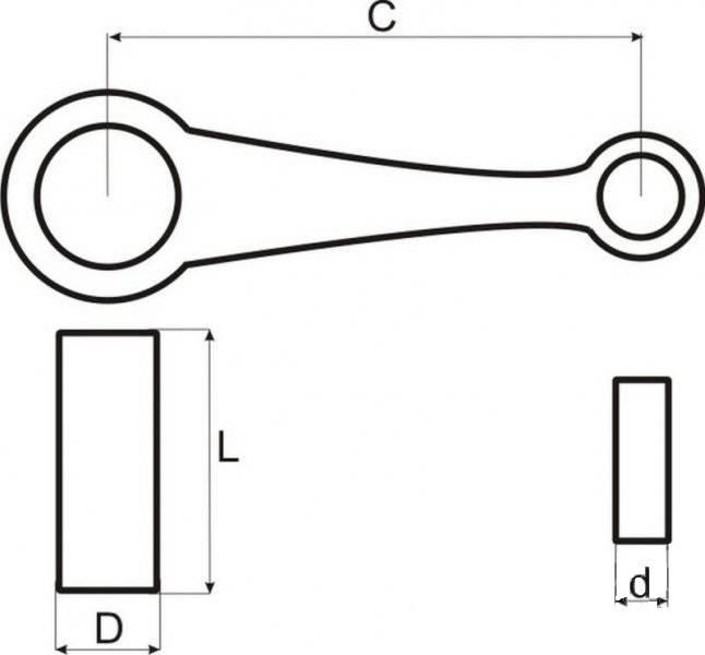 Korbowód ts150 taj | TS1006 - zdjęcie 2
