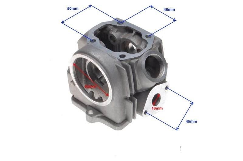 Głowica cylindra 50 cc 4t bez wałka rozrządu - zdjęcie 4