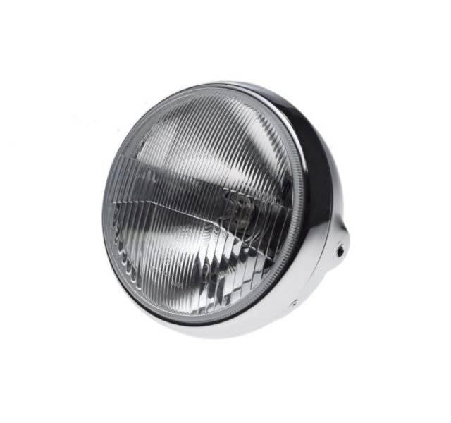 Lampa 7" h4 12v chrom emark | AW24381