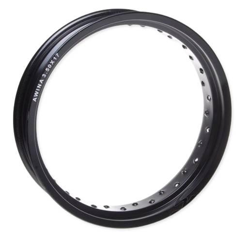 Obręcz koła 17x3,50 36 szprych aluminium czarna