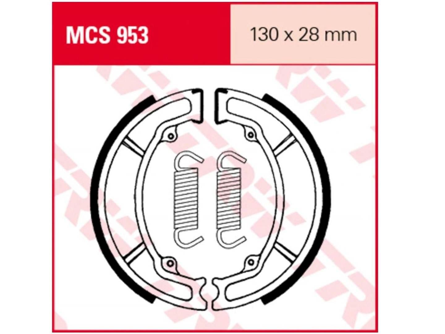 Szczęki hamulcowe trw mcs953 yamaha xc 115 tw 125 delight - zdjęcie 3