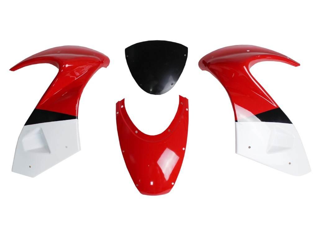 Plastik czasza przód pocket red/white hb