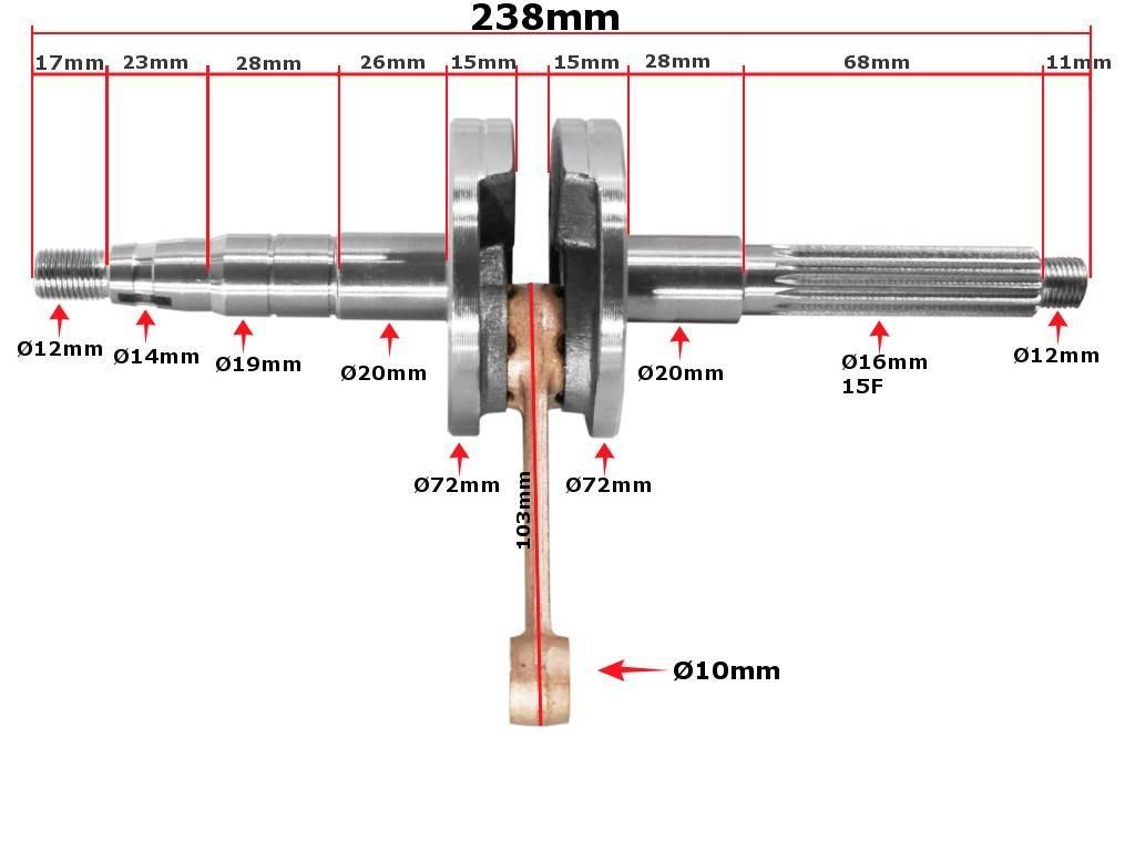 Wał korbowy yamaha jog 3kj | ROY01517