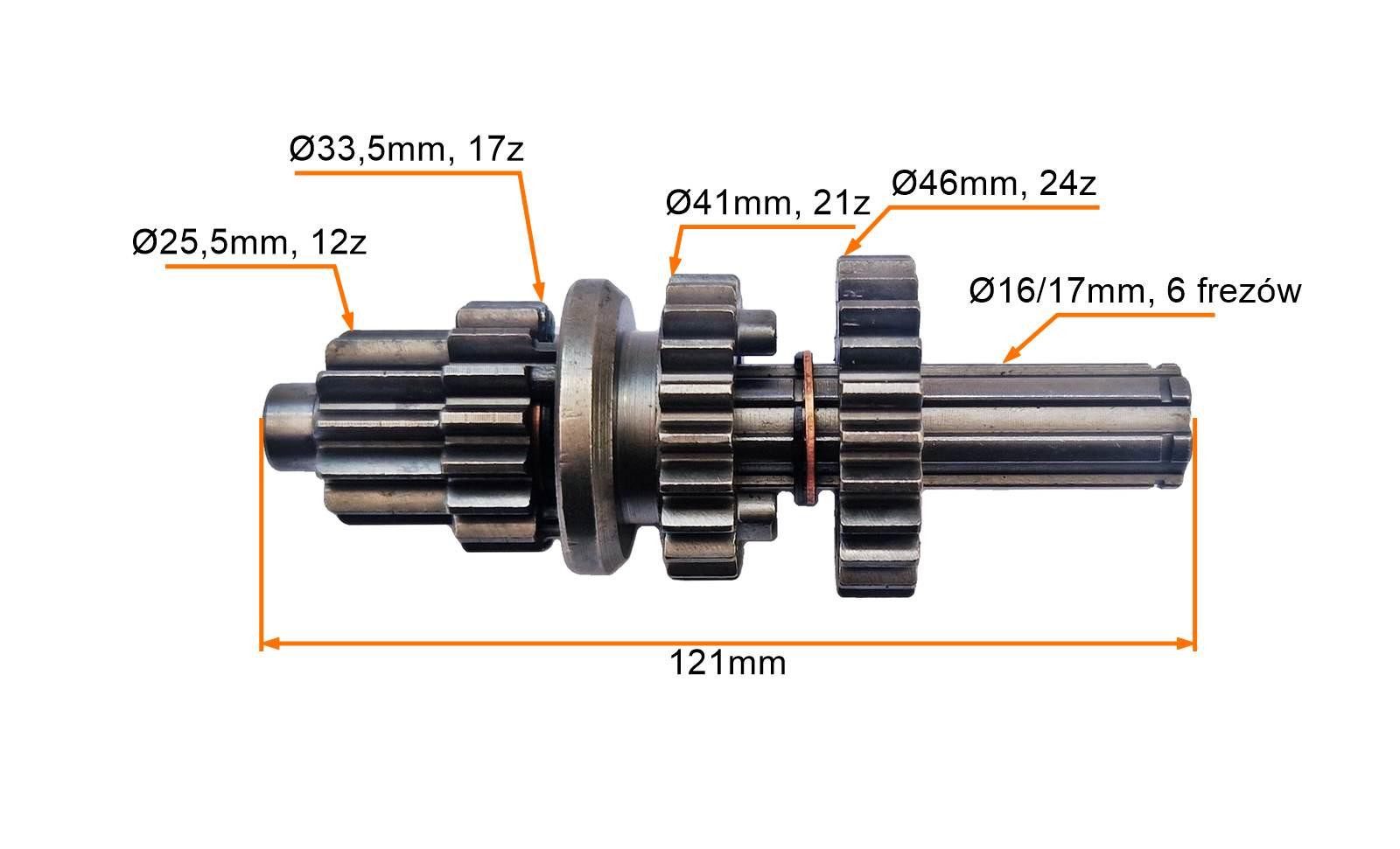 Wałek Sprzęgłowy Skrzyni Biegów 154fmi MotoGeneric - zdjęcie 3