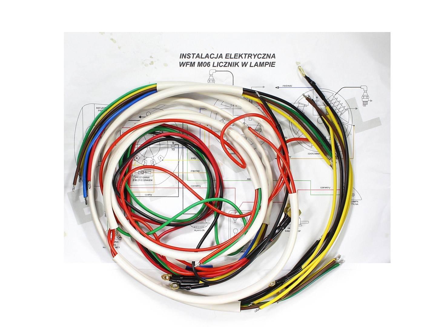 Instalacja elektryczna wfm m06 licznik lampa biała