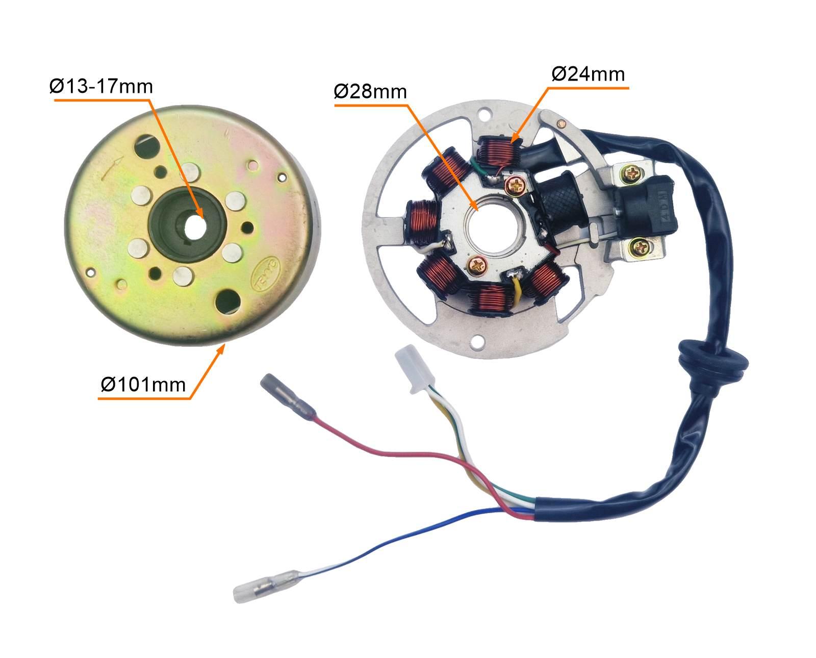 Koło Magnesowe Cewki Iskrownika 2t 6 Cewek Stożek 13 Mm 17 Mm MotoGeneric - zdjęcie 4