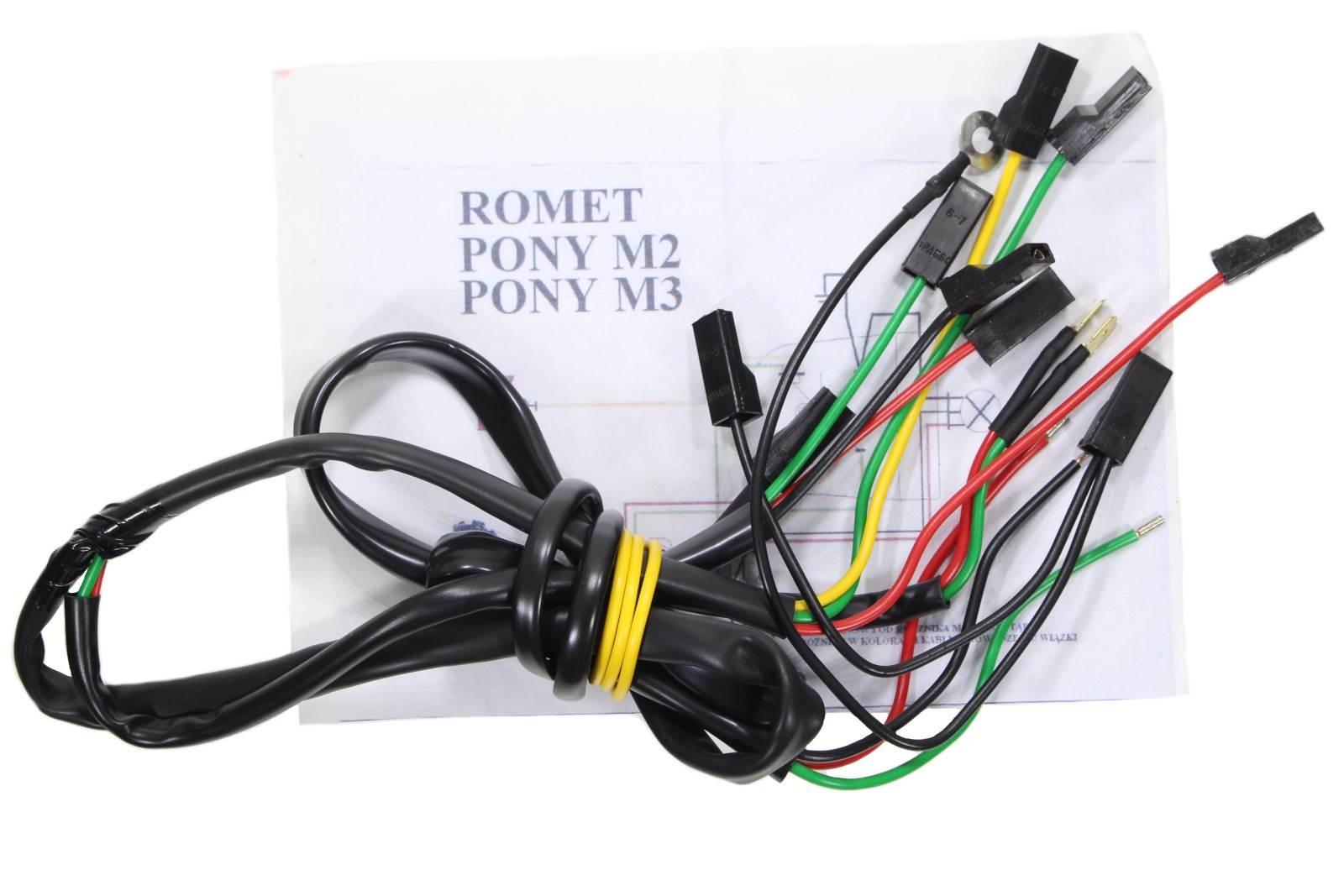 Instalacja elektryczna romet motorynka pony m2 m3 czarna ml