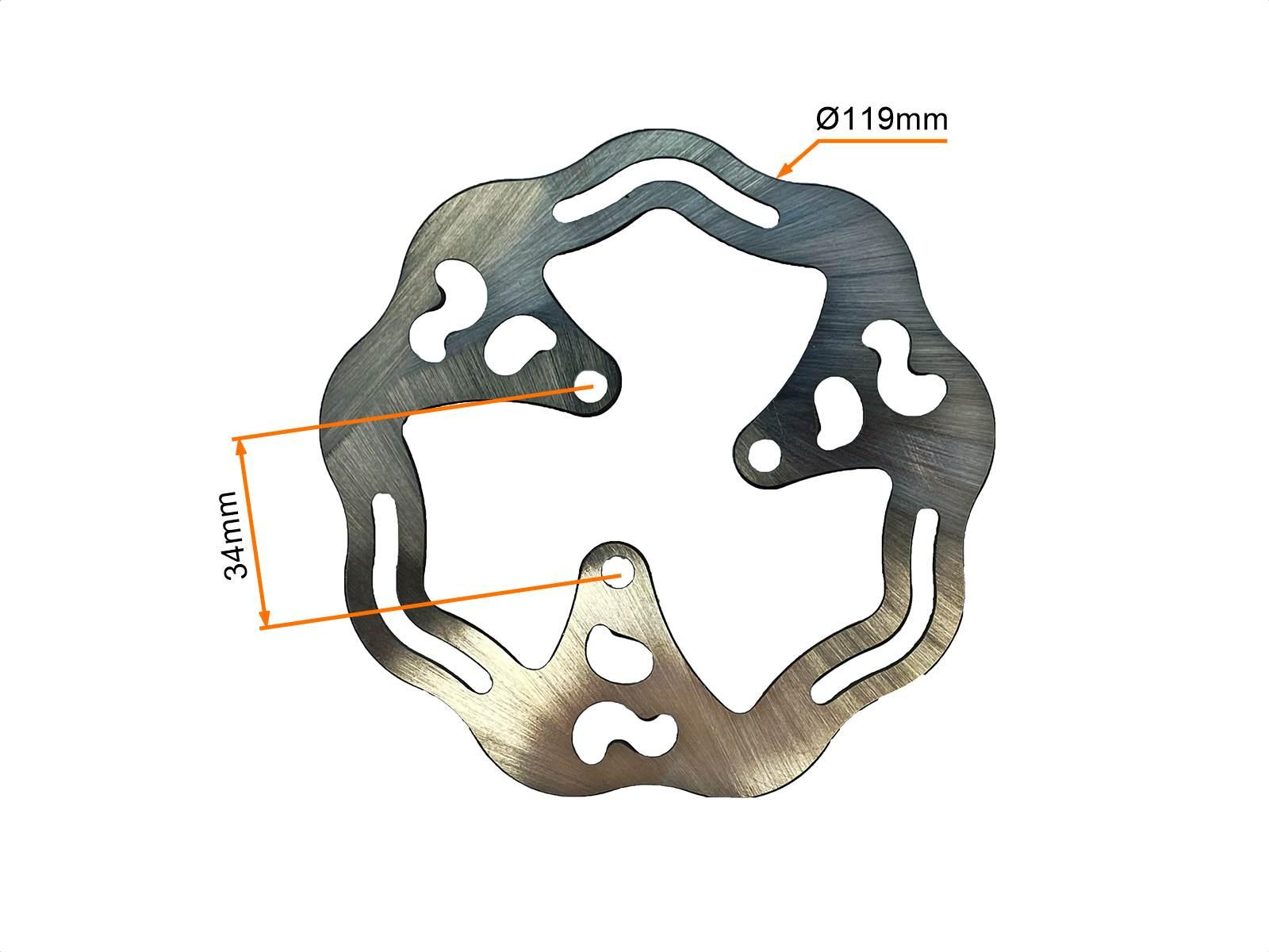 Tarcza Hamulca Przód Tył Pocket Bike 1sztRozstaw 34mm MotoGeneric - zdjęcie 2
