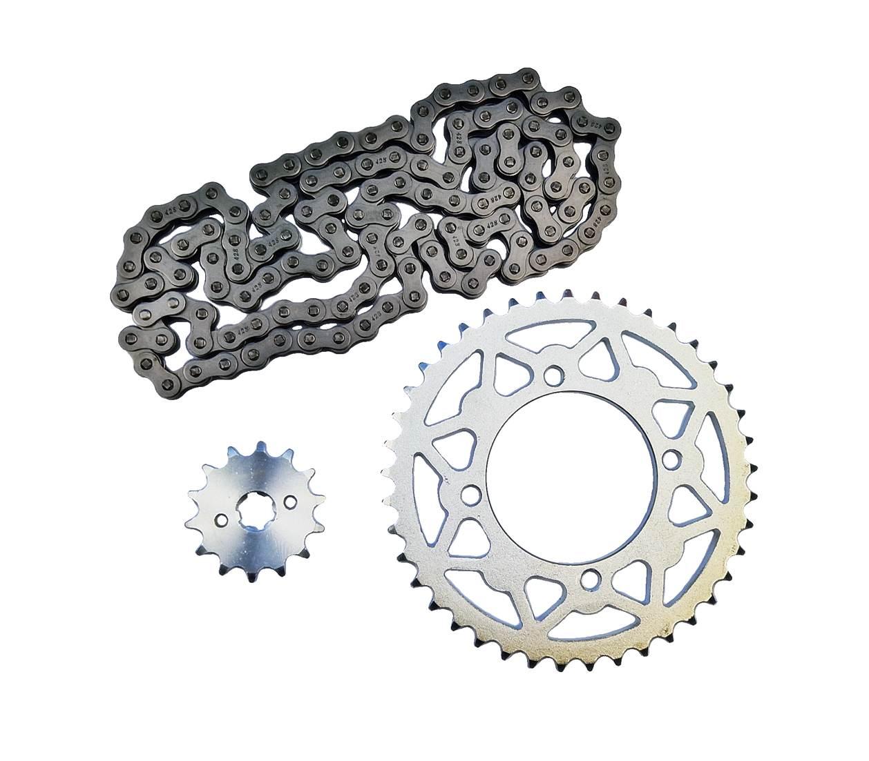 Zestaw Napędowy Cross 125 14/41 76mm Łańcuch 428-120l Cross Pitbike MotoGeneric