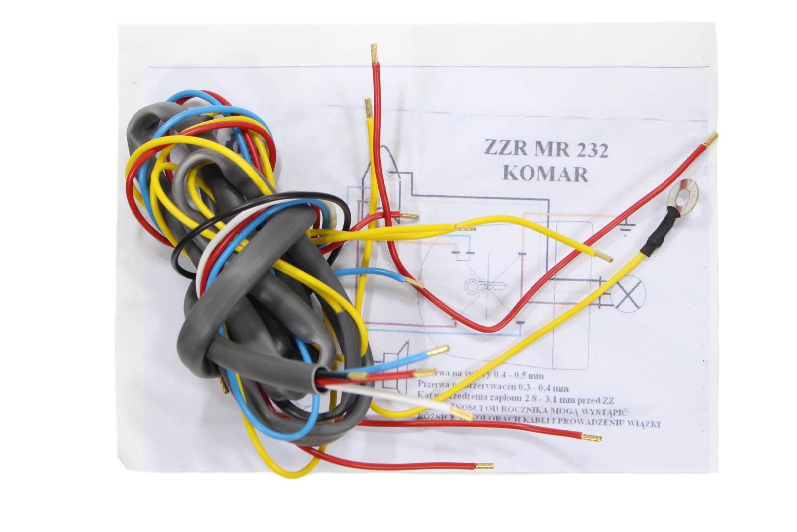 Instalacja elektryczna romet komar zzr 232 sztywniak szara ml