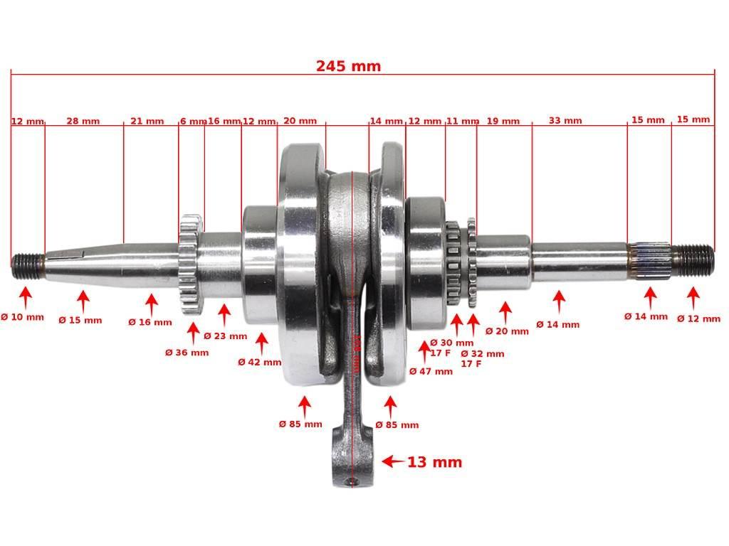Wał korbowy gy6-50 22z | ROY03646