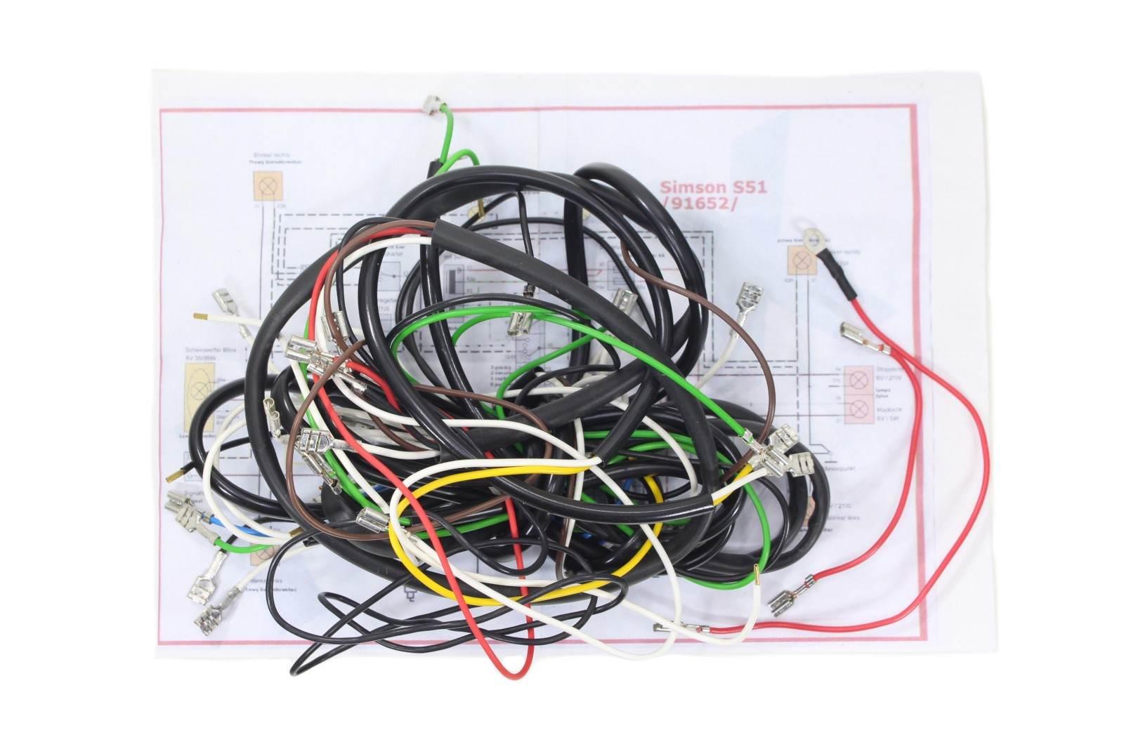 Instalacja elektryczna simson s50 s51 s70 czarna ml