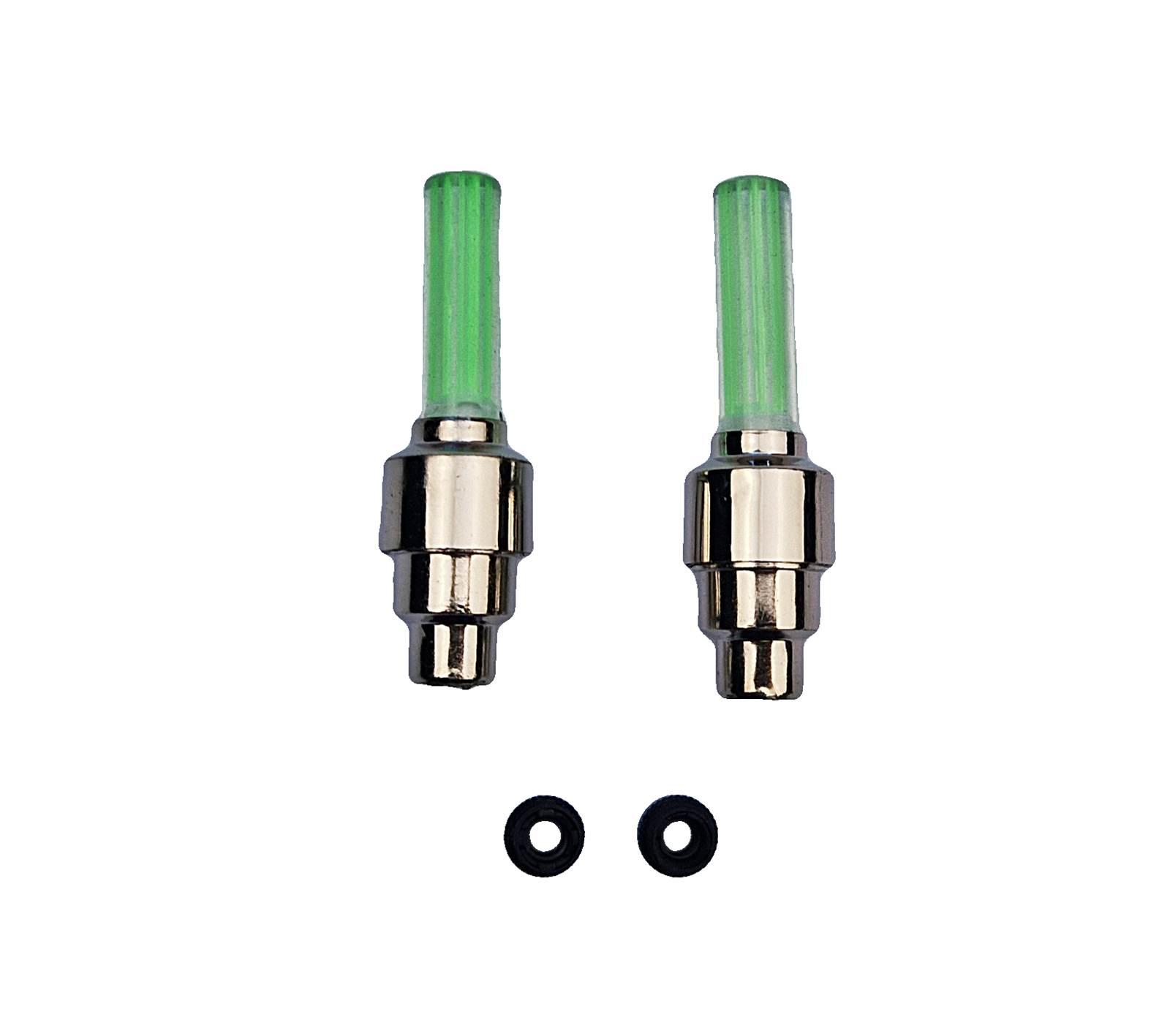 Nakładki Świecące Na Wentyl Zielone Komplet 2sztMotoGeneric