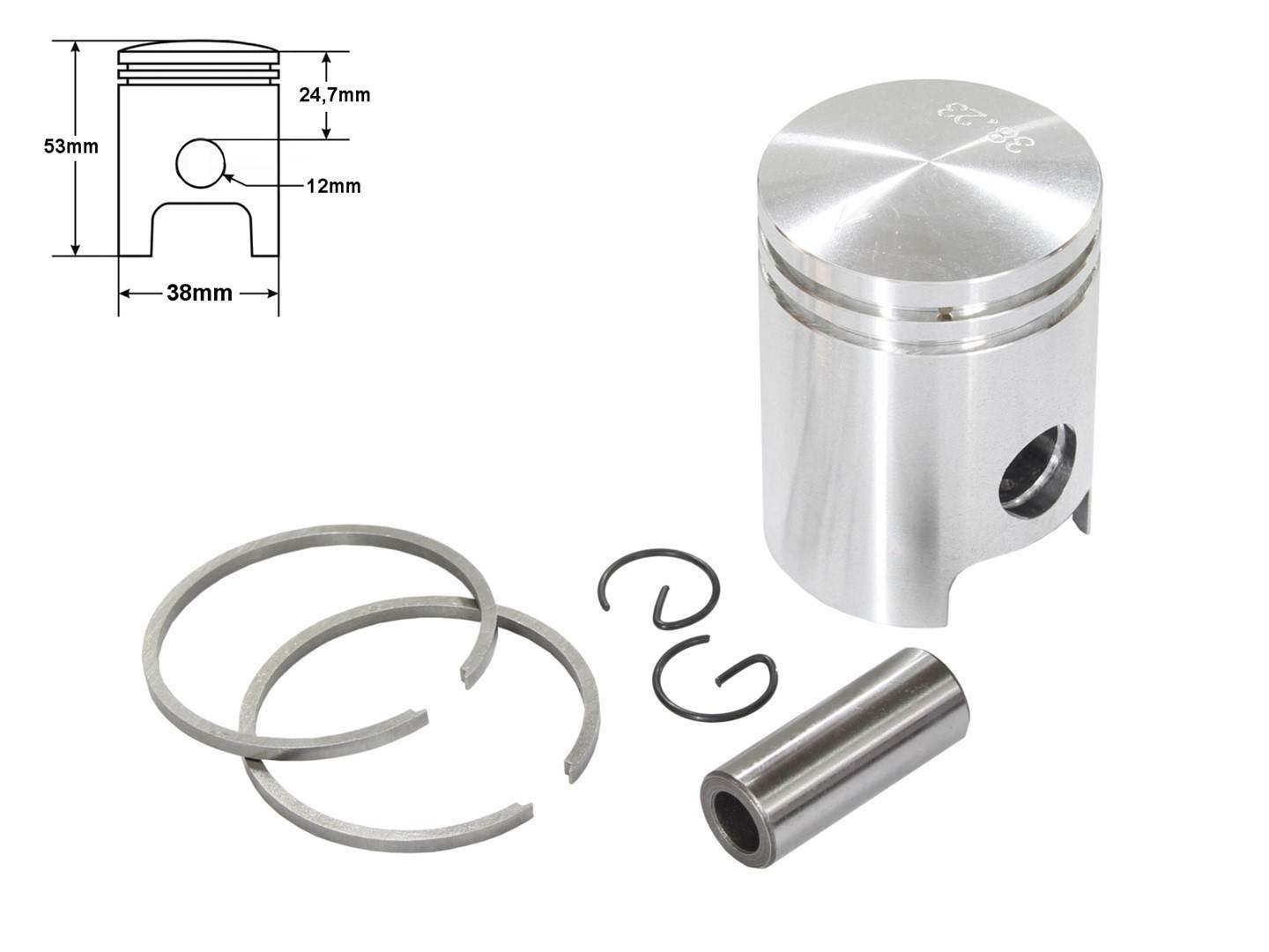 Tłok simson s51 s53 sr50 kr51/2 38,25mm 1 szlif kplDe