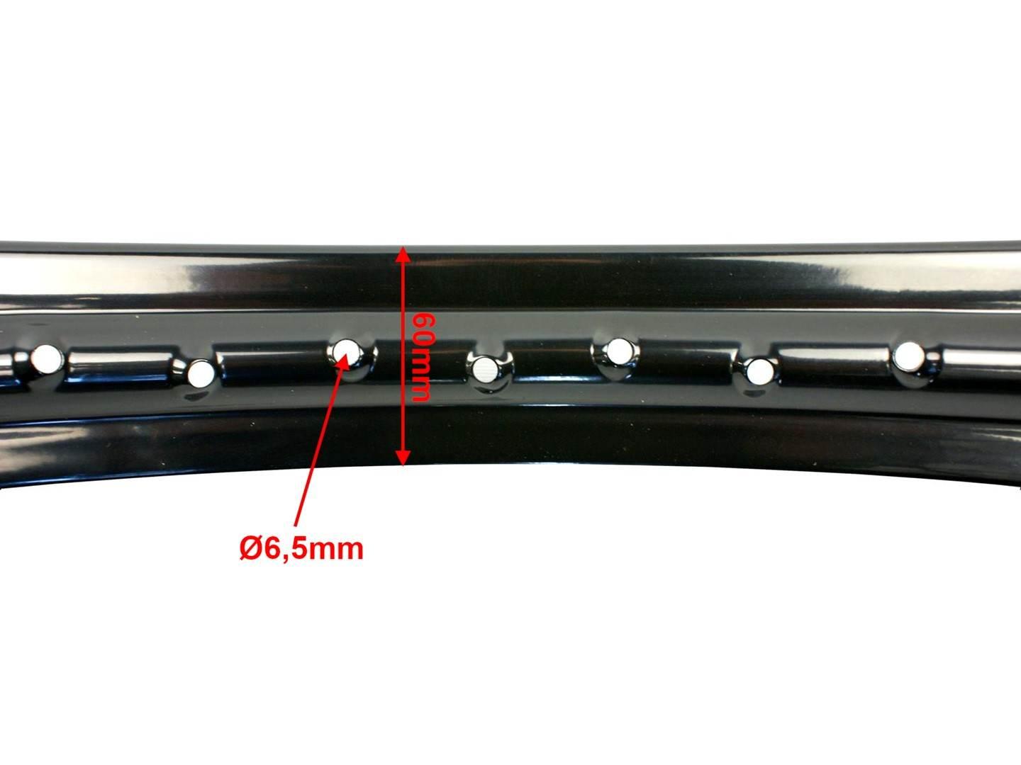 Felga 19" 1,60x19 wfm czarna 36 szprych zaplot ml - zdjęcie 4