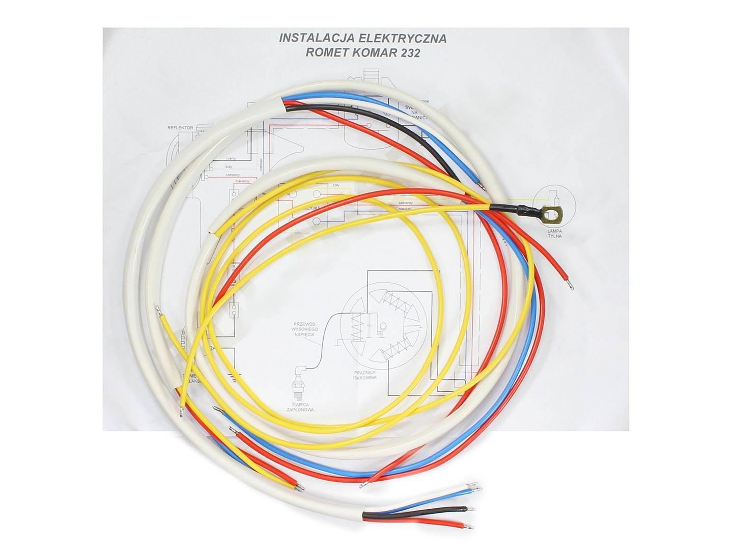 Instalacja elektryczna romet komar 232 biała