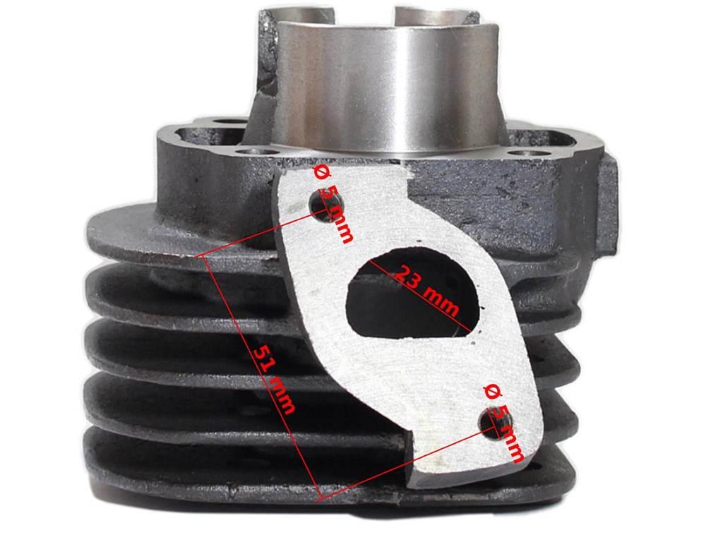 Cylinder yamaha jog 65 44mm pin 10mm z głowicą - zdjęcie 3