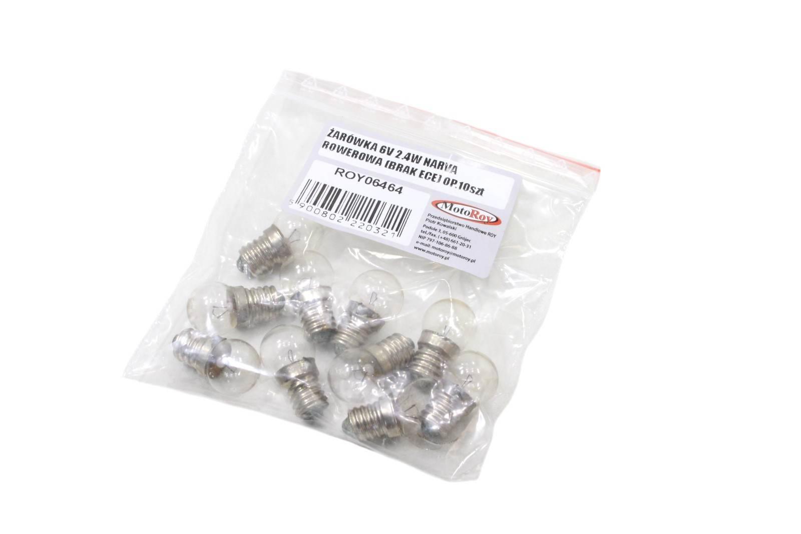 Żarówka 6v 2.4w narva rowerowa brak ece op10 szt. - zdjęcie 2