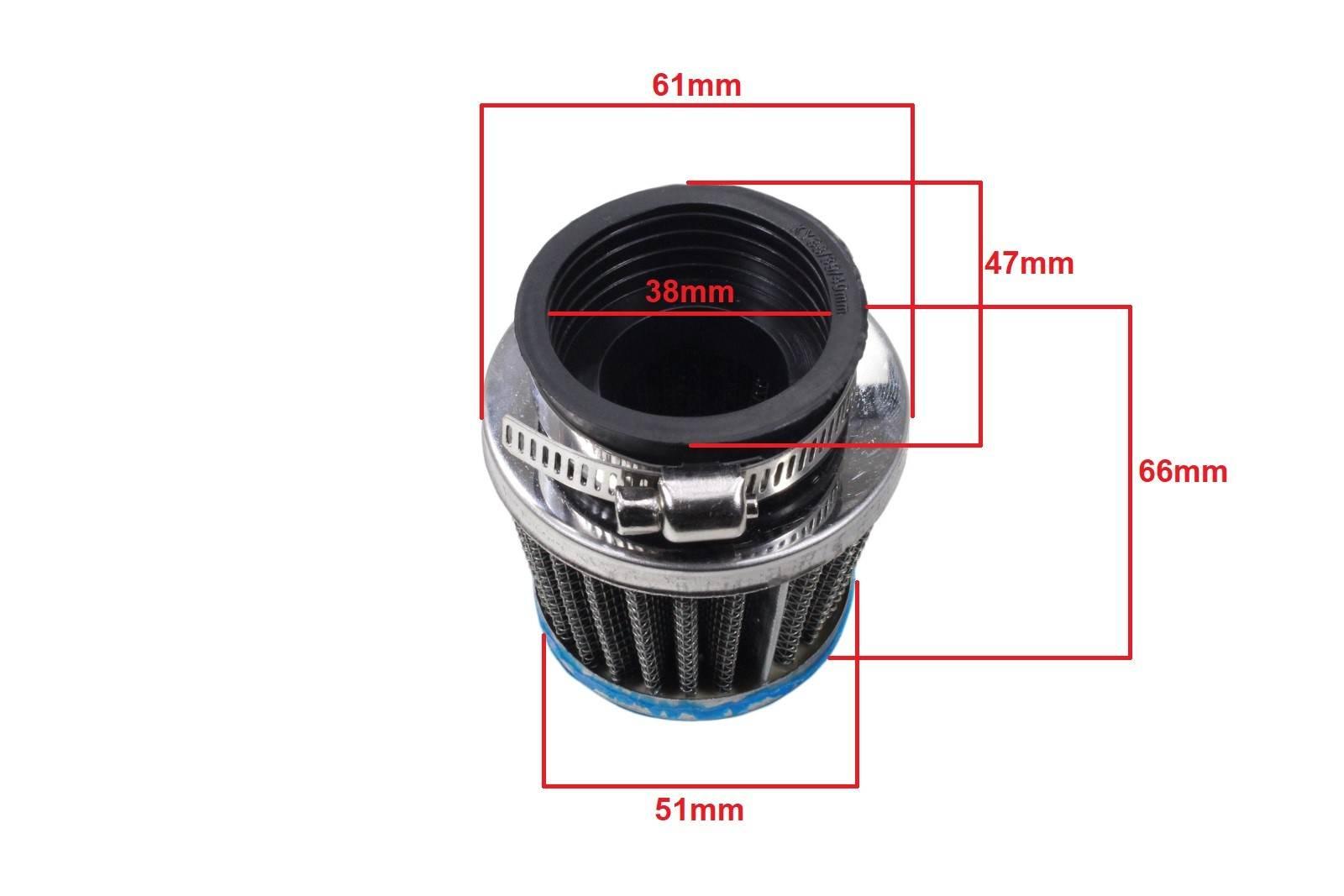 Filtr powietrza stożek fi 38mm prosty rms - zdjęcie 3