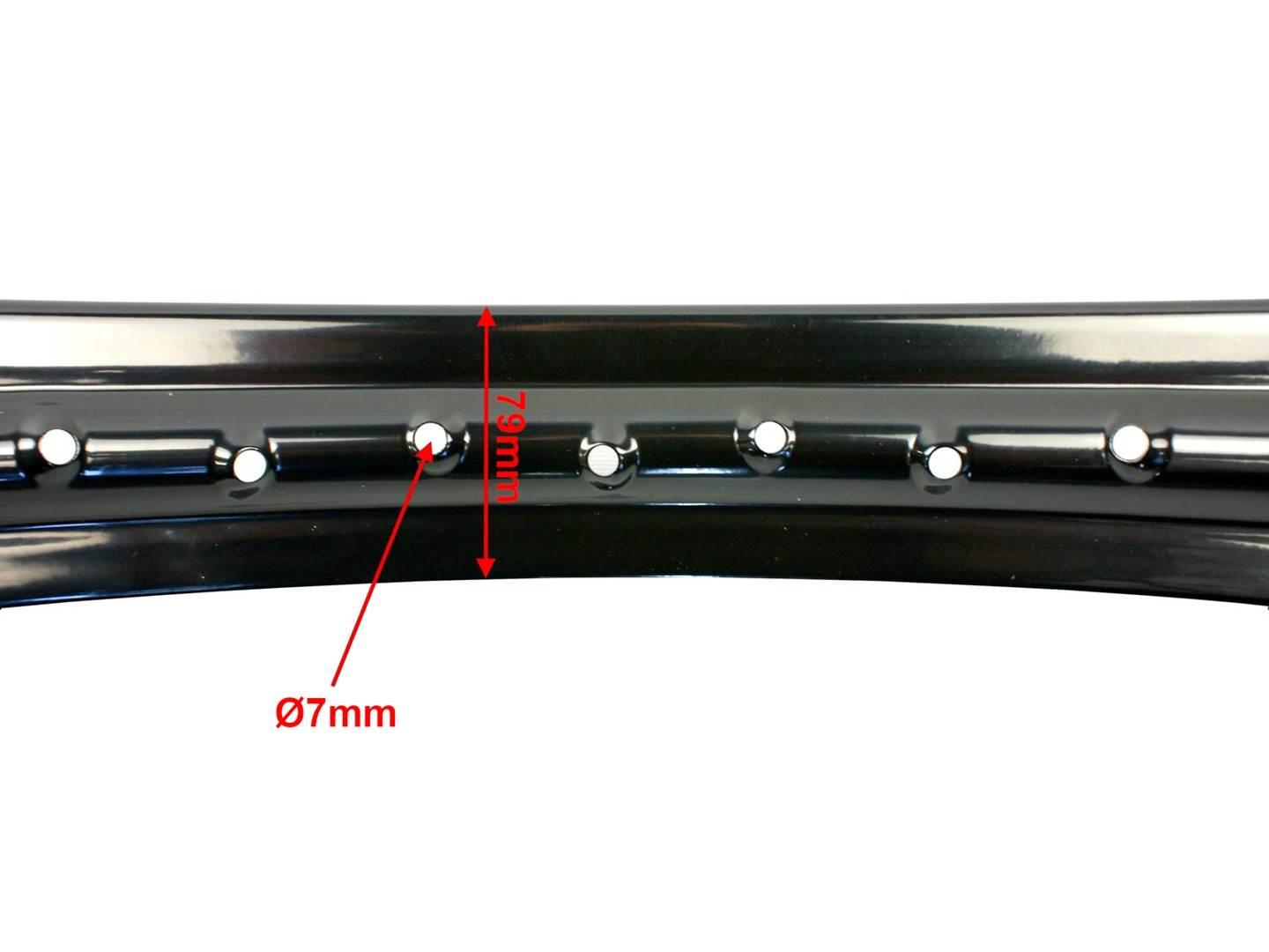 Felga 18" 2,15x18 mz jawa wsk czarna 36 szprych zaplot ml - zdjęcie 4