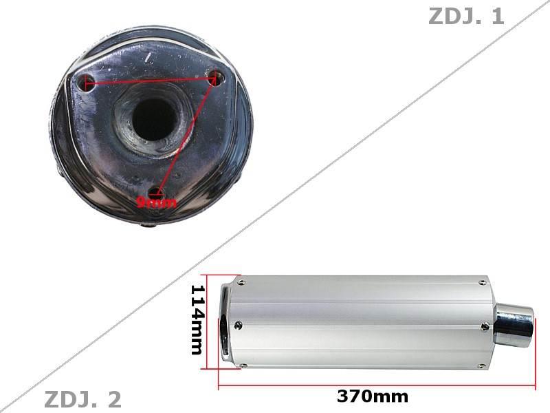 Tłumik gy6-50 koło 12'' aluminiowy | ROY08965