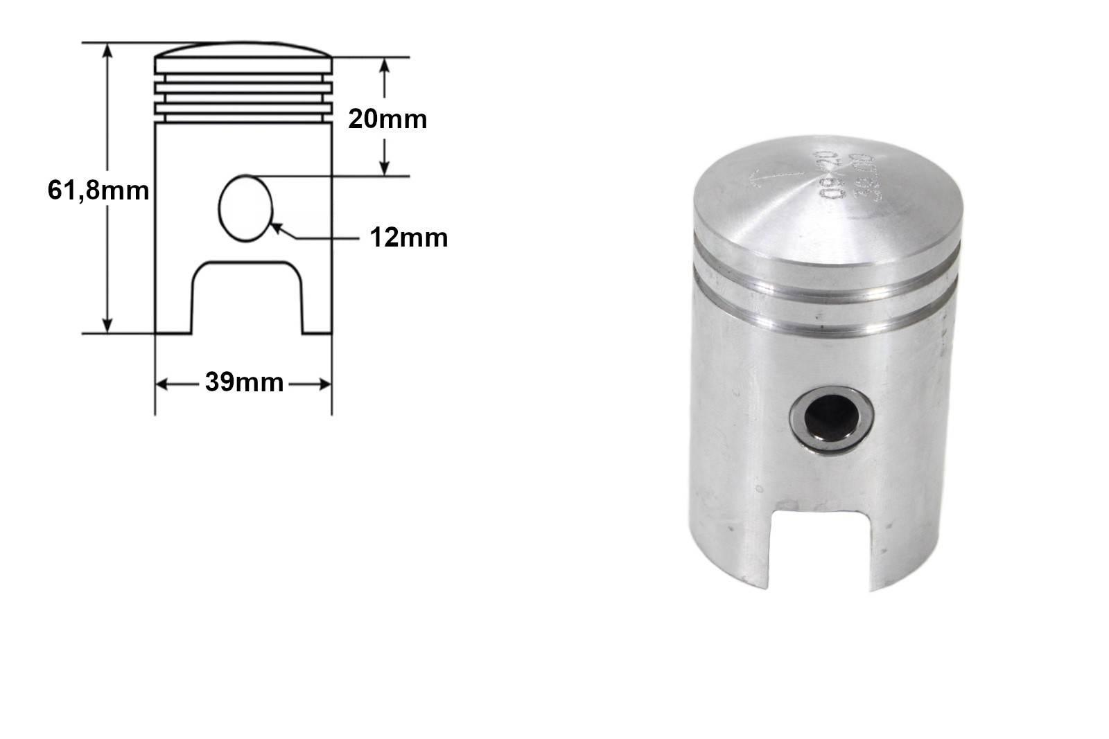 Tłok simson sr1 sr2 sr2e kr50 39,00mm kplDe - zdjęcie 2
