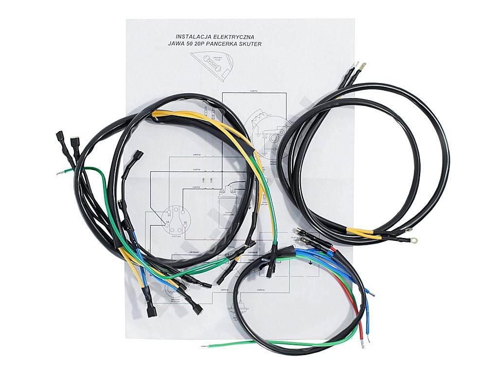 Instalacja elektryczna jawa 50 20p pancerka stacyjka na zaciski