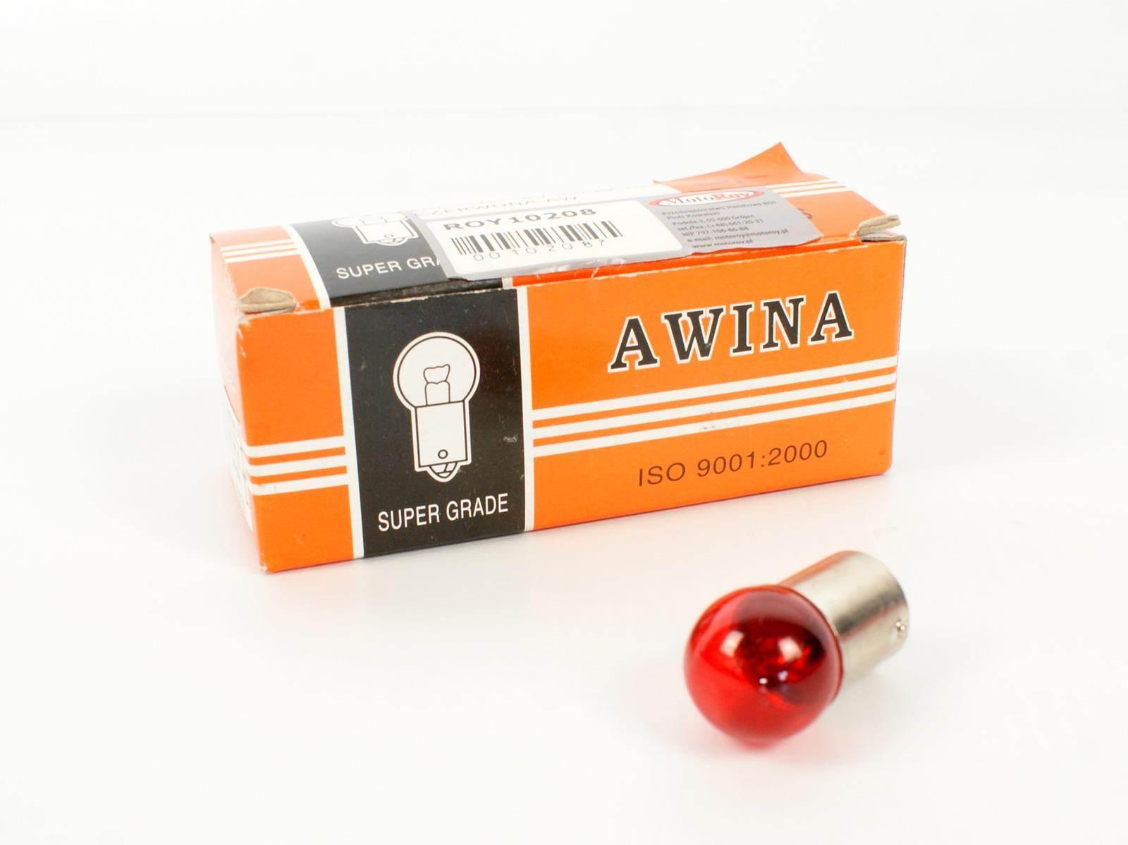 Żarówka 6v 5w ba15s czerwona aw brak ece - zdjęcie 2