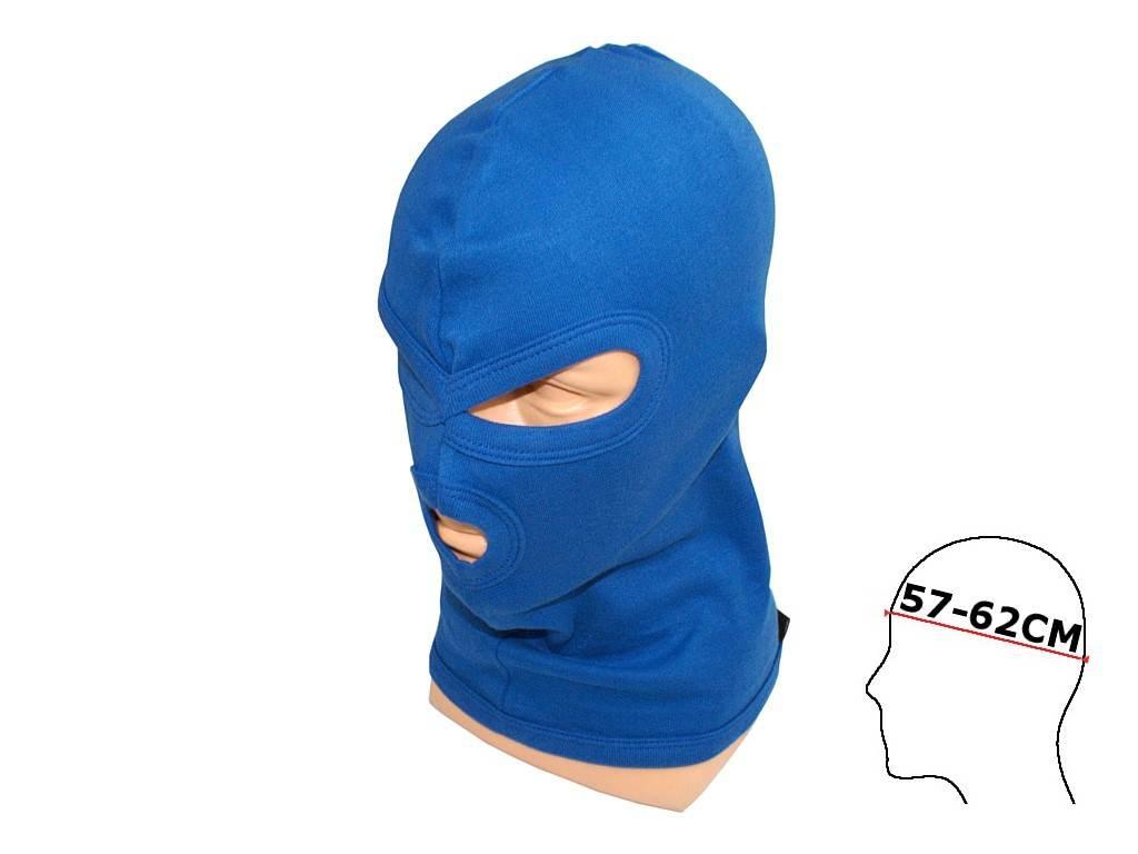 Kominiarka bawełniana oczy dzielone l/xl niebieska