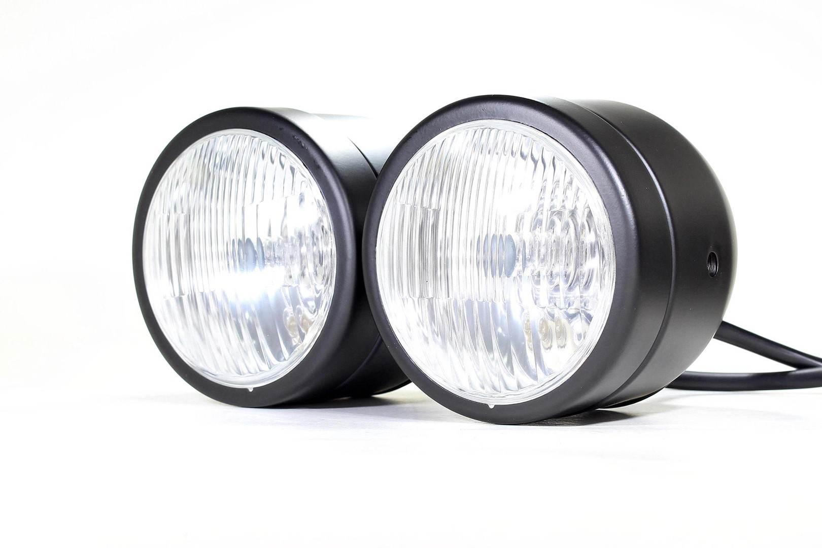 Lampa przód ftc-1003 podwójna czarna | ROY11643