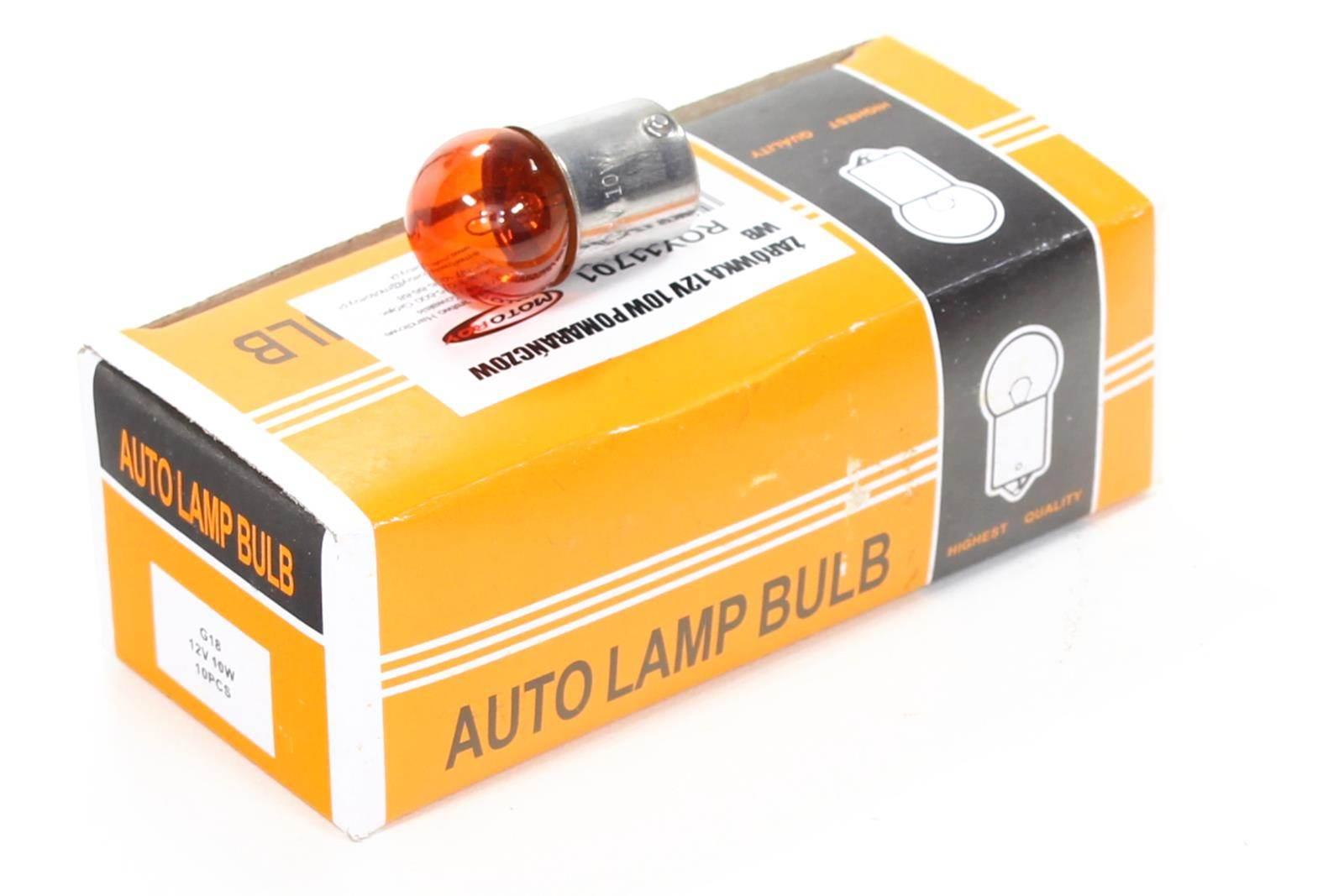 Żarówka 12v 10w pomarańczowa wb brak ece op10 szt.