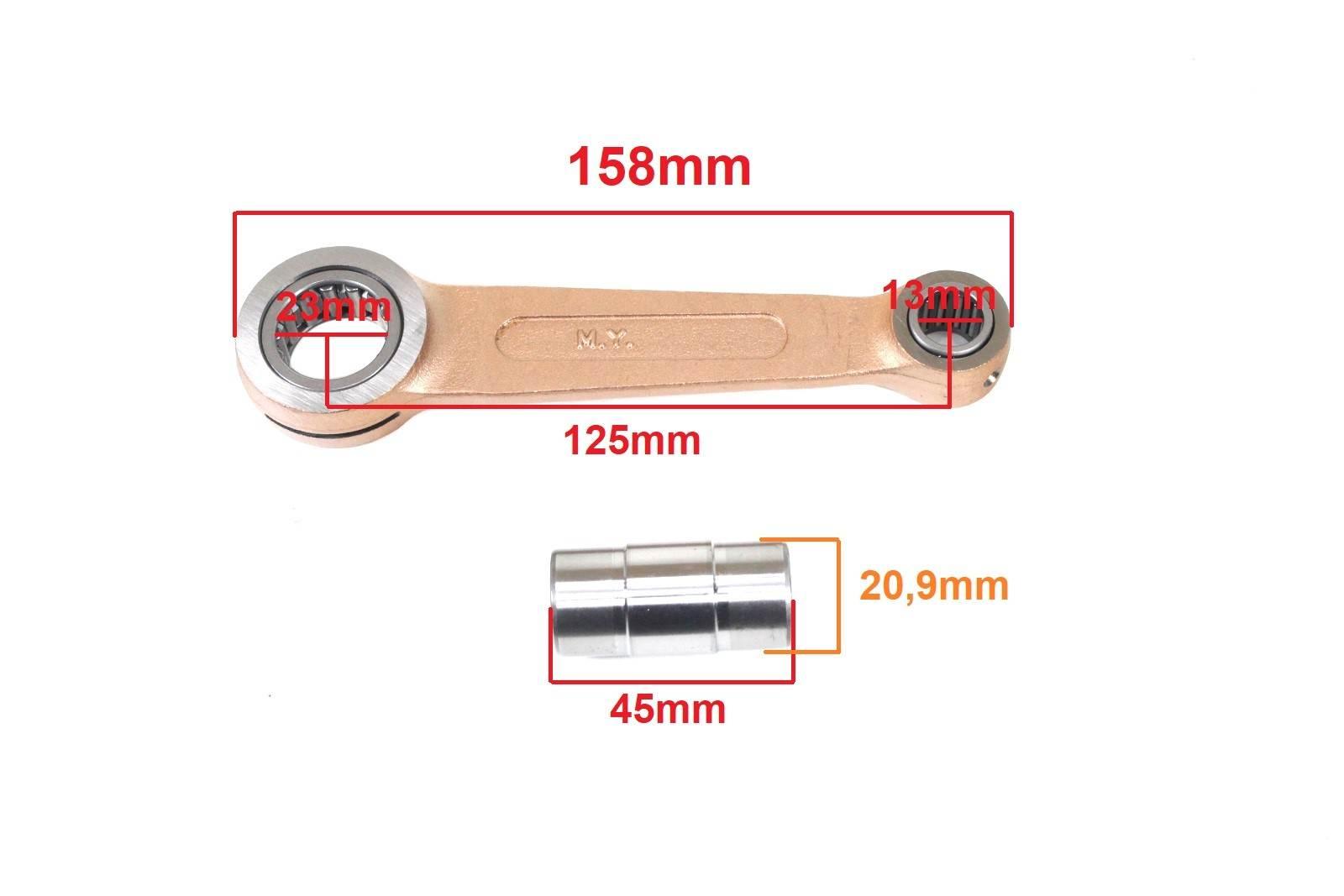 Korbowód wsk 125 czop 20,9mm duells kplDi - zdjęcie 3