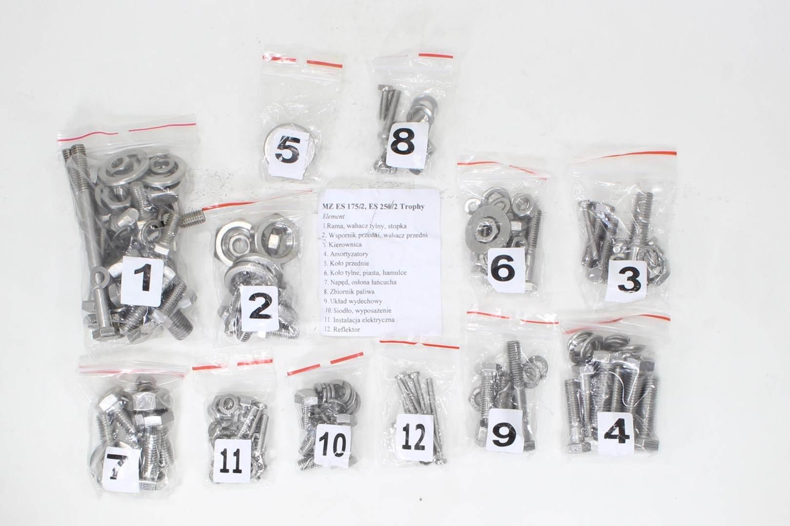 Śruby mz es175/2 es250/2 trophy stal nierdzewna ti - zdjęcie 2