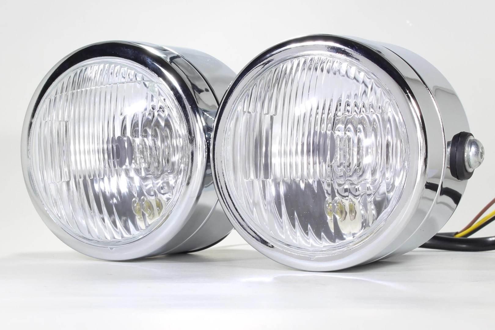 Lampa przód ftc-1003 podwójna chrom | ROY14300