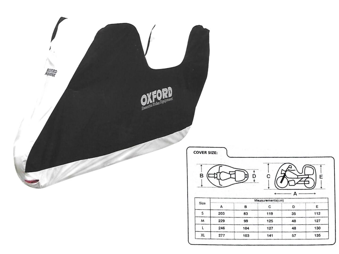 Pokrowiec na motocykl oxford aquatex ver 2 m z miejscem na kufer centralny