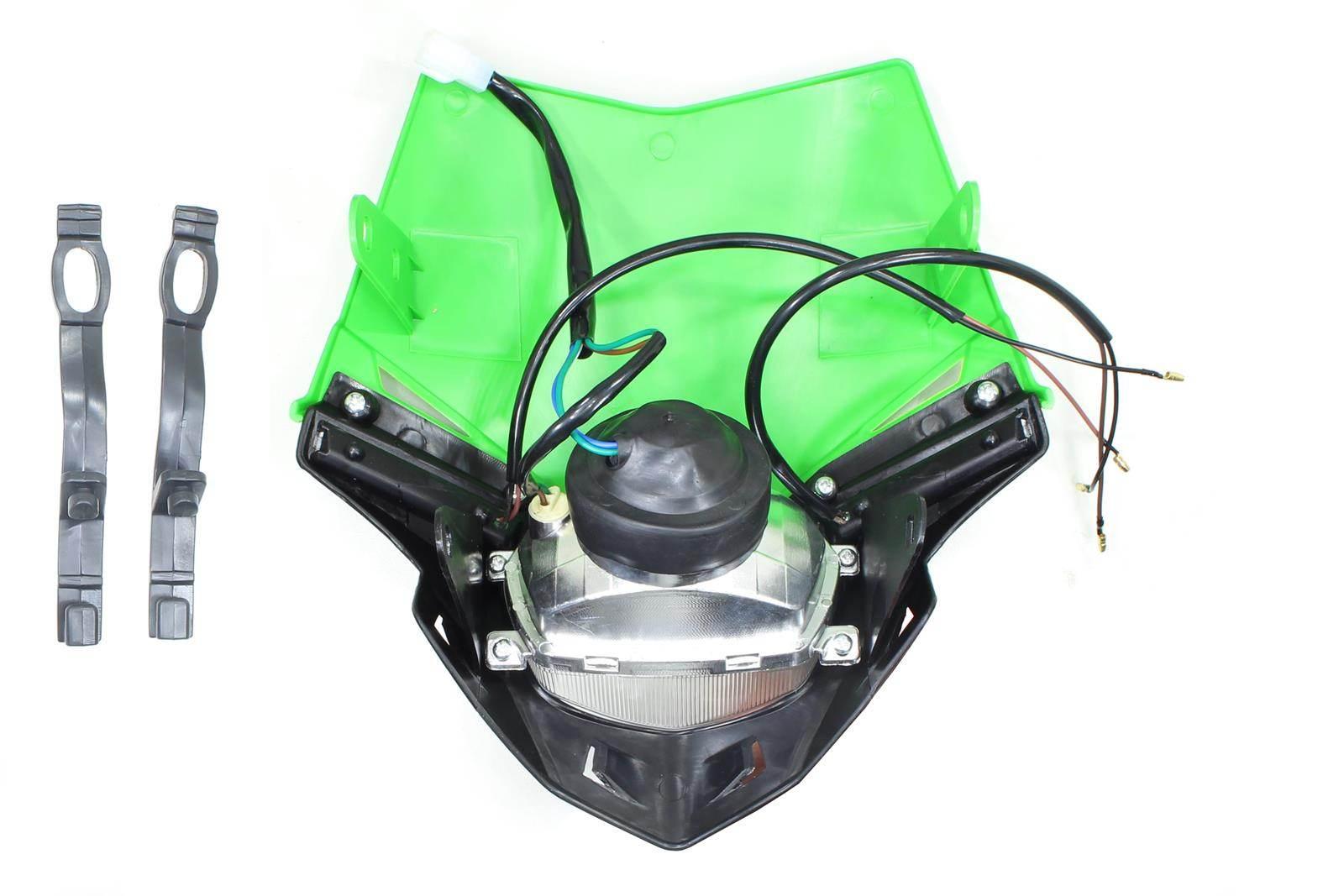 Lampa przód cross enduro z owiewką zielona sc - zdjęcie 2