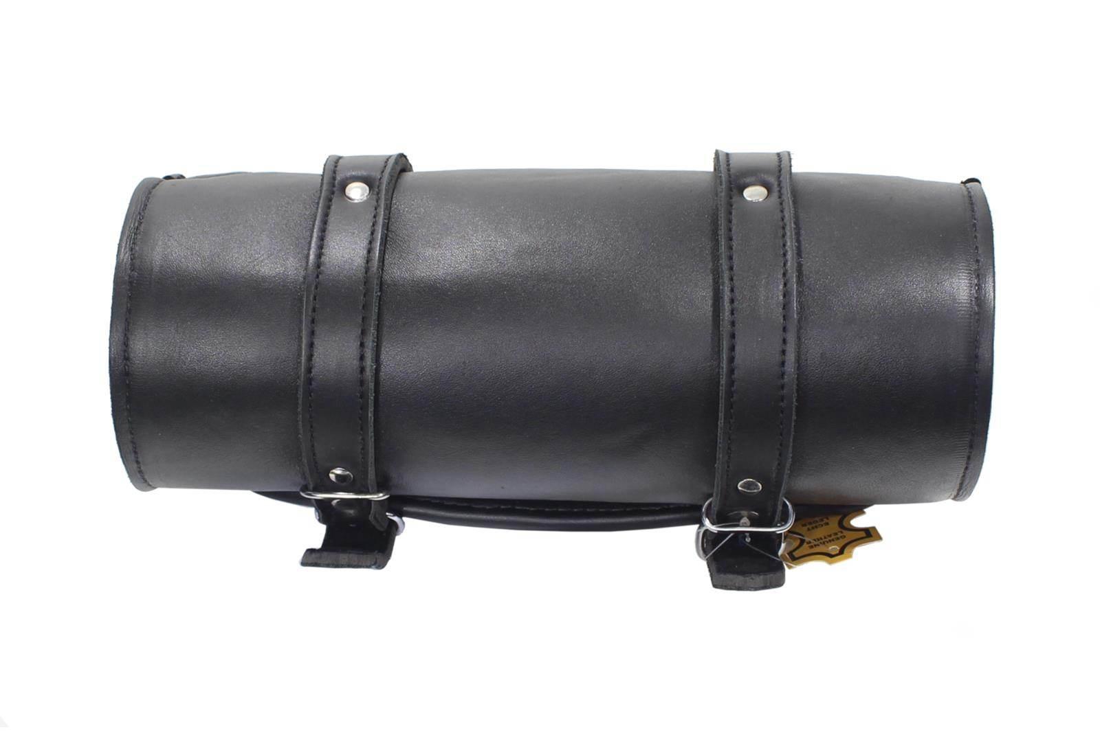 Piórnik rolka nal 28cm ekoskóra czarna z ćwiekami - zdjęcie 4