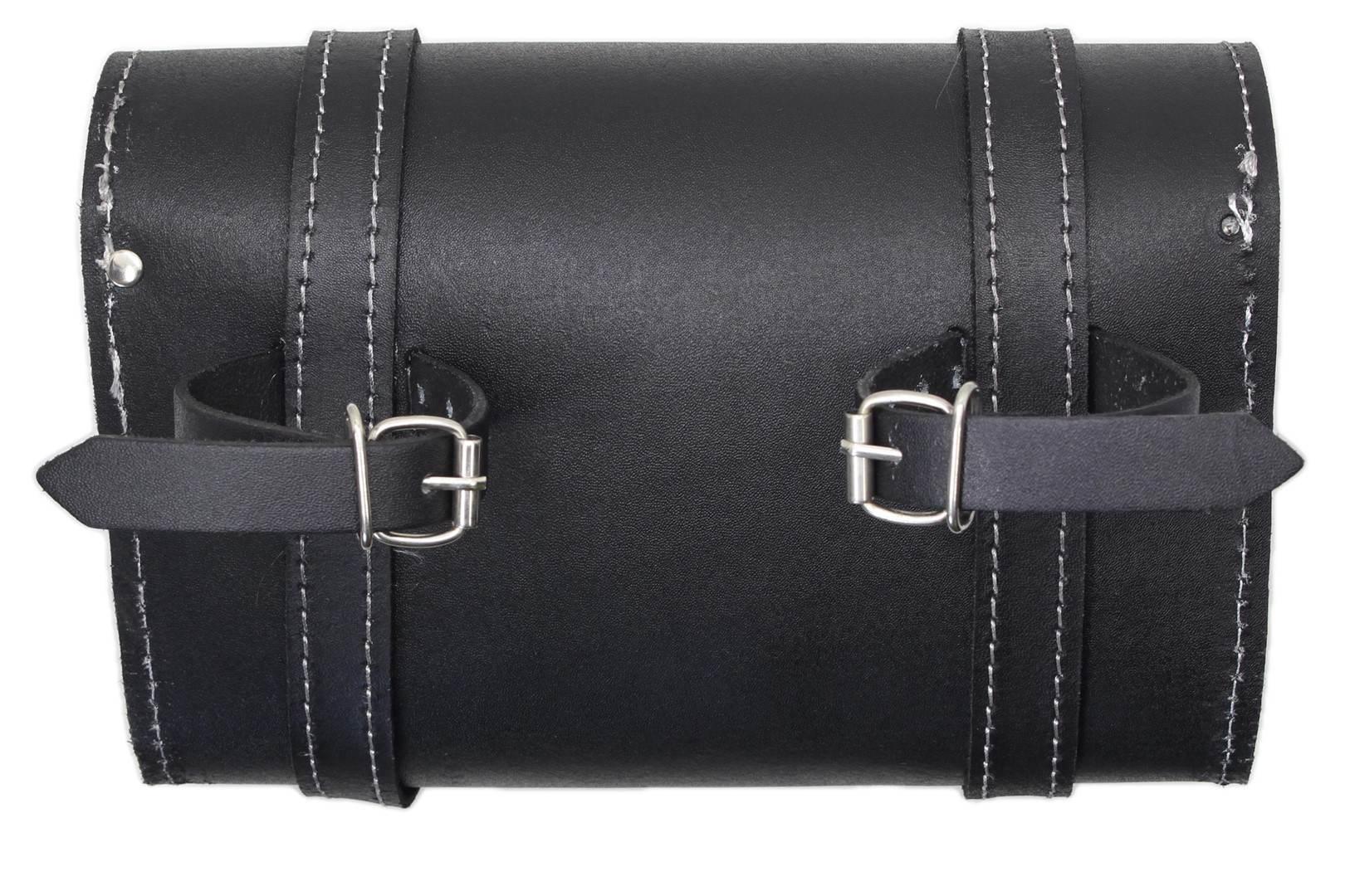 Sakwa torba nal 27x20x10 ekoskóra czarna - zdjęcie 2